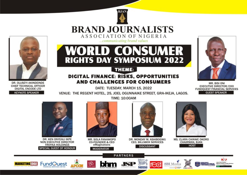Dr Akindeinde, Oni, others to lead BJAN’s 10th Consumers Rights Day Discourse.