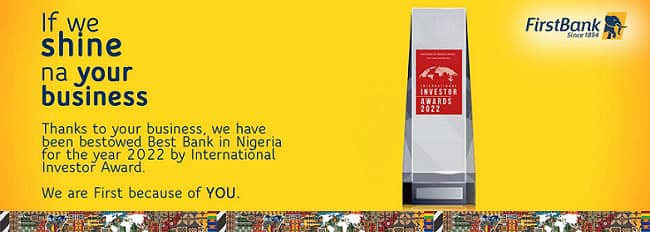 FIRSTBANK WINS BEST BANK IN NIGERIA AND BEST BANK IN DIGITAL TRANSFORMATION NIGERIA 2022 Lagos, Nigeria.