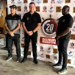 L: R- Othman Sankari, Group Brand Director, Domino's Pizza; Pat McMichael, Group Managing Director and CEO, Eat N'Go and Ilyas Kazeem, Group Marketing Director, Eat N'Go, during the Domino's Pizza Nigeria 20 minutes delivery guaranteed at Ikoyi, Lagos on Wednesday.
