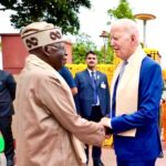 President Bola Ahmed Tinubu, on 10th September 2023, held a brief chat with his US counterpart, President Joe Biden, at the G20 Summit in India.