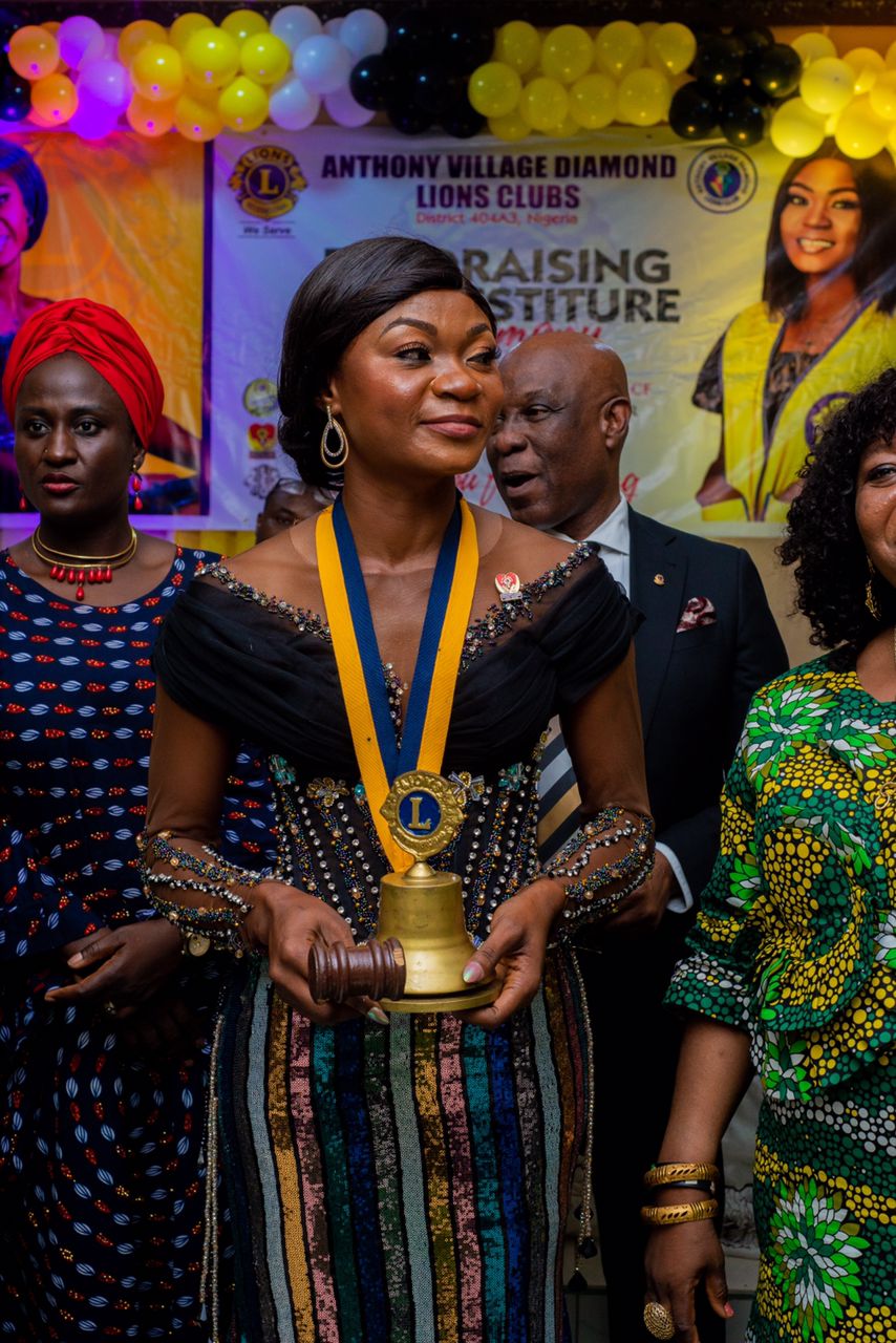 Anthony Village Diamond Lions Club Installs Lion Ruth Abure as 6th Club President.