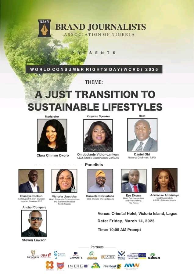 BJAN World Consumer Day: Experts to Discuss Sustainable Lifestyles on March 14