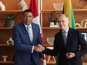 Jamaica PM Andrew Holness and Canada PM Mark Carney