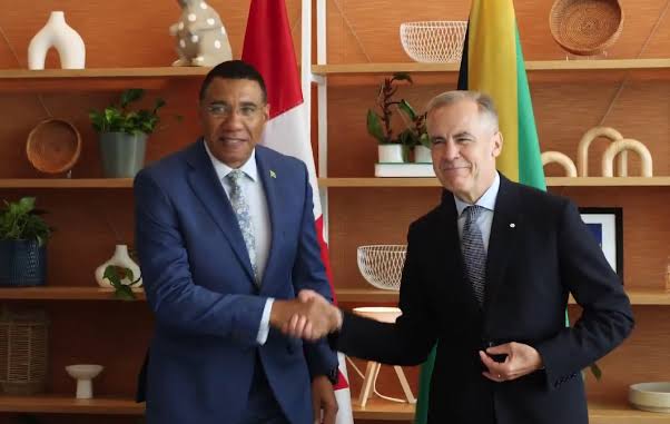 Jamaica PM Andrew Holness and Canada PM Mark Carney